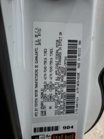 3TYRX5GN9MT030039 - 2021 TOYOTA TACOMA ACCESS CAB თეთრი ფოტო 12