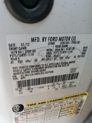 5LMJJ3J55CEL03708 - 2012 LINCOLN NAVIGATOR L 白色 照片 13