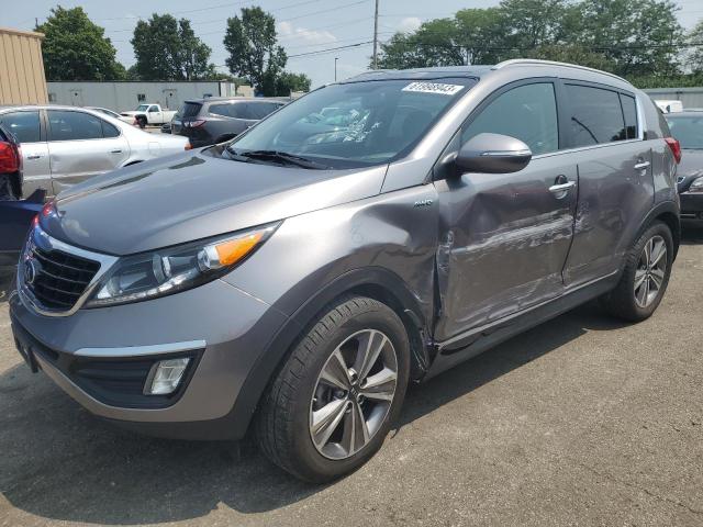 KNDPCCA63E7598612 - 2014 KIA SPORTAGE SX GRAY photo 1