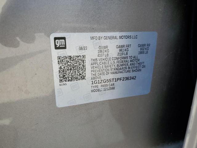 1G1ZG5ST1PF236342 - 2023 CHEVROLET MALIBU RS GRAY photo 12