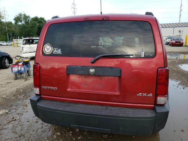 1D8GU28K87W503739 - 2007 DODGE NITRO SXT RED photo 6