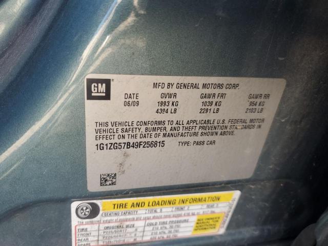 1G1ZG57B49F256815 - 2009 CHEVROLET MALIBU LS TEAL photo 12