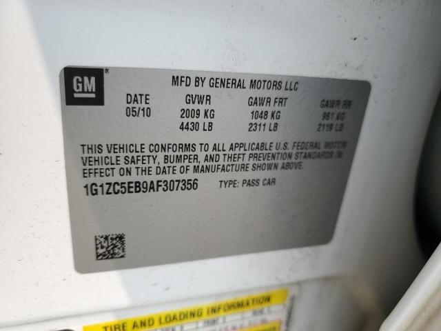 1G1ZC5EB9AF307356 - 2010 CHEVROLET MALIBU 1LT WHITE photo 12