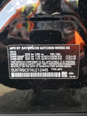 5UXTR9C51KLE12445 - 2019 BMW X3 XDRIVE30I BLACK photo 13