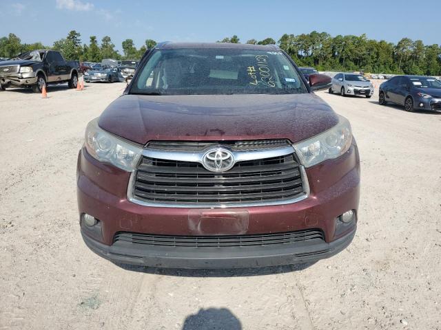 5TDKKRFH4GS174858 - 2016 TOYOTA HIGHLANDER XLE أحمر صورة 5