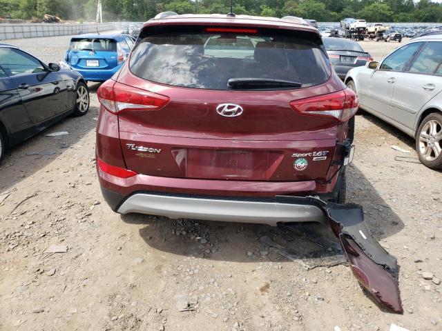 KM8J3CA20HU537707 - 2017 HYUNDAI TUCSON LIMITED BURGUNDY photo 6