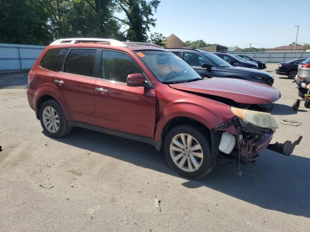 JF2SHAGC1BH742825 - 2011 SUBARU FORESTER TOURING RED photo 4