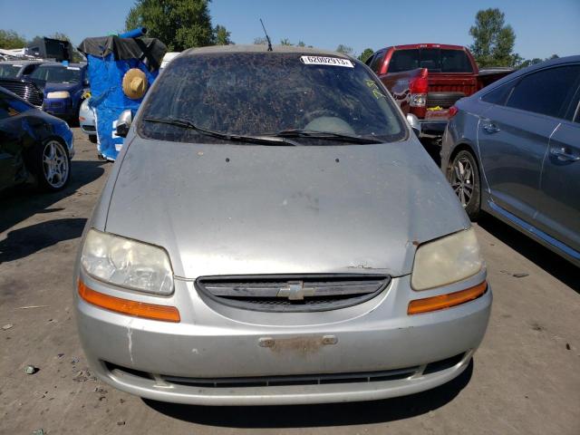 KL1TD62635B345015 - 2005 CHEVROLET AVEO BASE SILVER photo 5