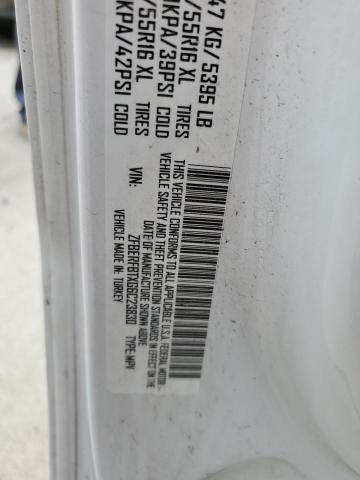 ZFBERFBTXG6C23830 - 2016 RAM PROMASTER SLT 白色 照片 13