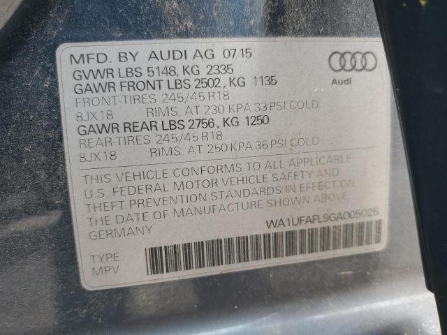 WA1UFAFL9GA005025 - 2016 AUDI A4 ALLROAD PREMIUM PLUS BLUE photo 13