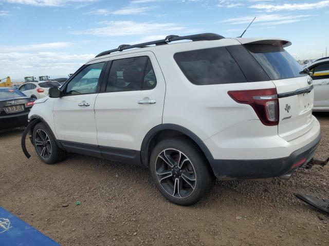 1FM5K8GT6EGC46687 - 2014 FORD EXPLORER SPORT WHITE photo 2