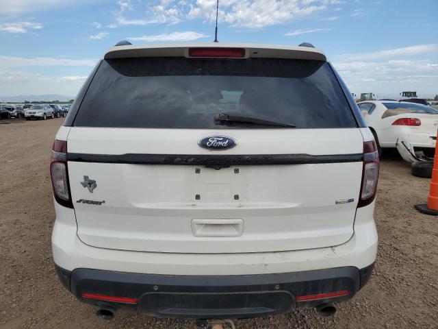 1FM5K8GT6EGC46687 - 2014 FORD EXPLORER SPORT WHITE photo 6