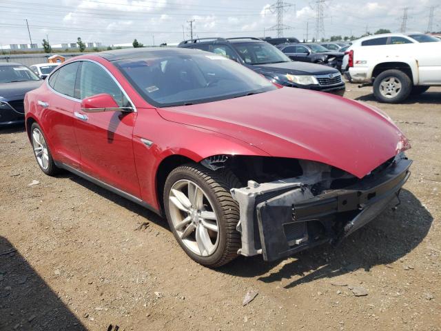 5YJSA1H10EFP41895 - 2014 TESLA MODEL S 红色 照片 4
