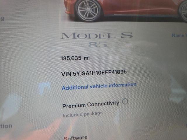 5YJSA1H10EFP41895 - 2014 TESLA MODEL S 红色 照片 9