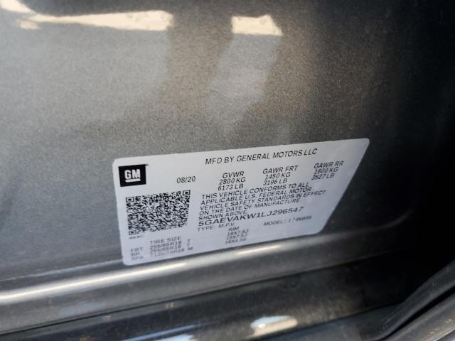5GAEVAKW1LJ296547 - 2020 BUICK ENCLAVE ESSENCE 银色 照片 12