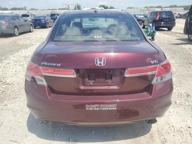 1HGCP3F81BA001647 - 2011 HONDA ACCORD EXL MAROON photo 6