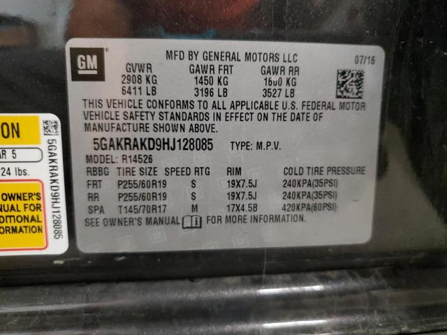 5GAKRAKD9HJ128085 - 2017 BUICK ENCLAVE 石墨色 照片 14