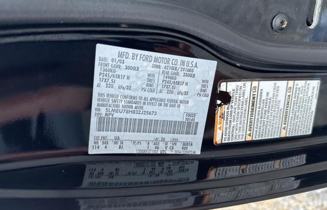 5LMUE78H83ZJ25673 - 2003 LINCOLN AVIATOR 黑色 照片 10