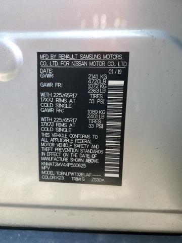 KNMAT2MV4KP530625 - 2019 NISSAN ROGUE S SILVER photo 13