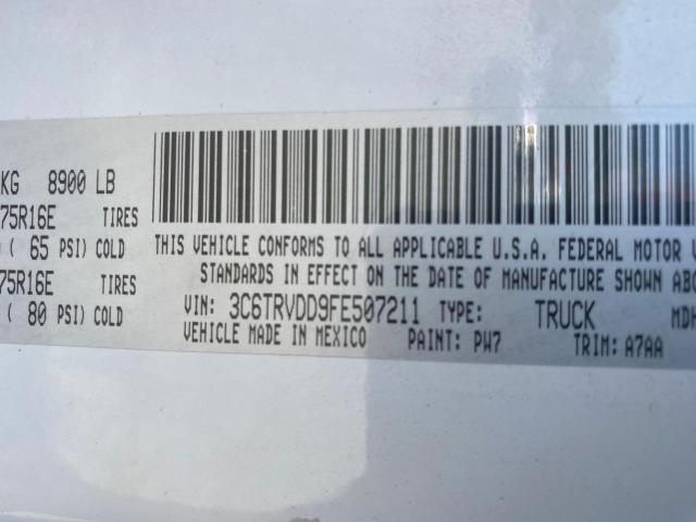 3C6TRVDD9FE507XXX - 2015 RAM PROMASTER 2500 HIGH Ağ foto 10