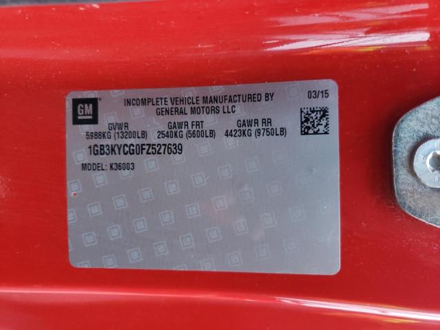 1GB3KYCG0FZ527639 - 2015 CHEVROLET SILVERADO K3500 RED photo 10