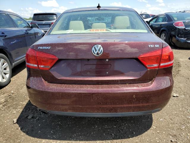 1VWBT7A36EC068811 - 2014 VOLKSWAGEN PASSAT SE MAROON photo 6