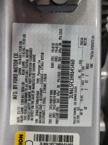 3LN6L5FC3HR645460 - 2017 LINCOLN MKZ RESERVE 银色 照片 13