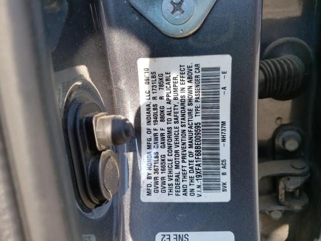 19XFA1F68BE009595 - 2011 HONDA CIVIC LX-S رمادي صورة 12