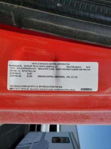 3AKJHHDR8SSWC3431 - 2025 FREIGHTLINER CASCADIA 1 红色 照片 10