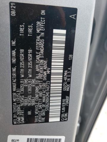 5TDGZRBH2MS146723 - 2021 TOYOTA HIGHLANDER XLE Gümüş foto 13