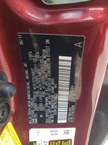 5TDYK3DC7BS158533 - 2011 TOYOTA SIENNA XLE MAROON photo 13