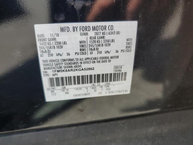 1FM5K8AR2KGA52862 - 2019 FORD EXPLORER POLICE INTERCEPTOR BLACK photo 14