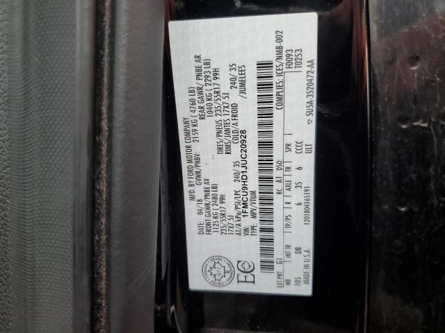 1FMCU9HD1JUC20928 - 2018 FORD ESCAPE SEL Qara foto 14