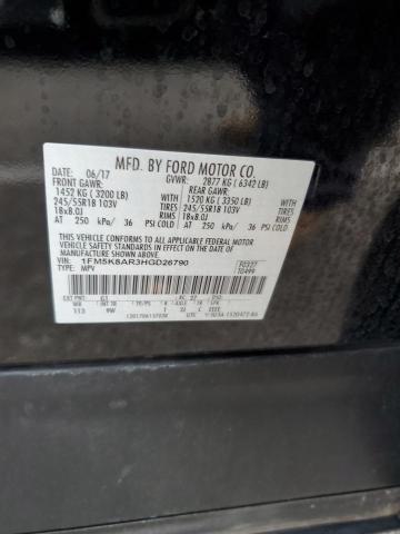 1FM5K8AR3HGD26790 - 2017 FORD EXPLORER POLICE INTERCEPTOR 黑色 照片 13