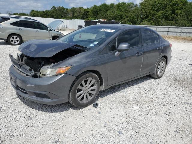 2HGFB2F97CH588700 - 2012 HONDA CIVIC EXL ნაცრისფერი ფოტო 1