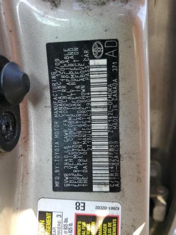 2T1BU4EE4AC319014 - 2010 TOYOTA COROLLA BASE GOLD photo 12