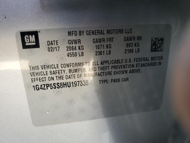 1G4ZP5SS8HU197336 - 2017 BUICK LACROSSE ESSENCE SILVER photo 13