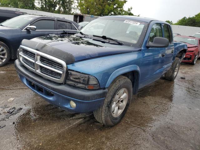 1D7HL38N43S166659 - 2003 DODGE DAKOTA QUAD SPORT BLUE photo 1