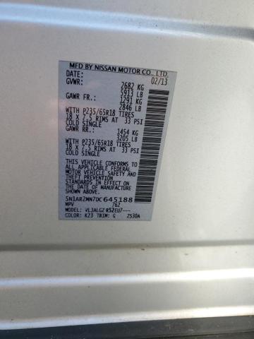 5N1AR2MN7DC645188 - 2013 NISS PATHFINDER S Gümüş foto 13