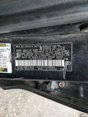 2T1KR32E28C717882 - 2008 TOYOTA COROLLA MA XR BLACK photo 12