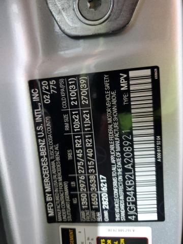 4JGFB4KB2LA208921 - 2020 MERCEDES-BENZ GLE 350 4MATIC SILVER photo 13