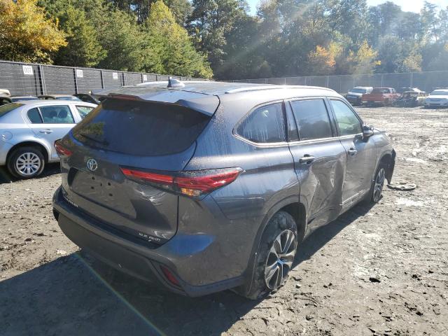 5TDGZRBH5NS584122 - 2022 TOYOTA HIGHLANDER XLE ნაცრისფერი ფოტო 4