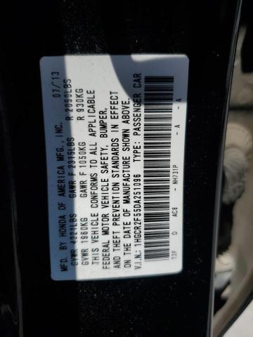 1HGCR2F55DA251096 - 2013 HONDA ACCORD SPORT შავი ფოტო 12