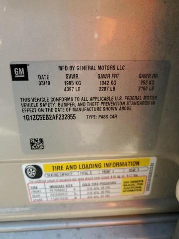 1G1ZC5EB2AF232855 - 2010 CHEVROLET MALIBU 1LT 金色 照片 12