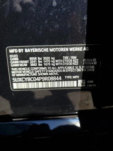 5UXCY8C04P9R08844 - 2023 BMW X6 M50I BLUE photo 13