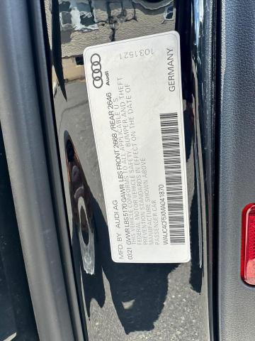 WAUC4CF5XMA041870 - 2021 AUDI S5 PREMIUM PLUS შავი ფოტო 10