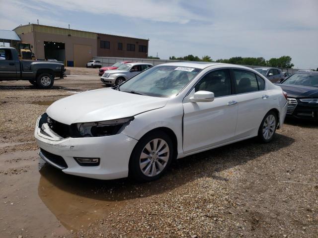 1HGCR2F82DA004578 - 2013 HONDA ACCORD EXL WHITE photo 1