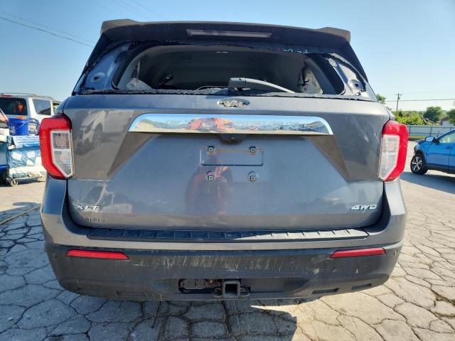 1FMSK8DH7MGB66395 - 2021 FORD EXPLORER XLT GRAY photo 6
