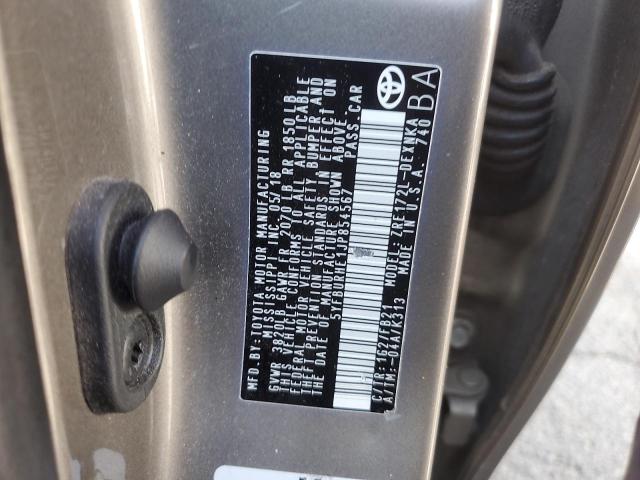 5YFBURHE1JP854567 - 2018 TOYOTA COROLLA L 灰色 照片 12