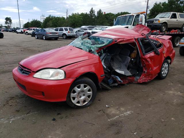 1HGEJ6123XL091359 - 1999 HONDA CIVIC DX RED photo 1